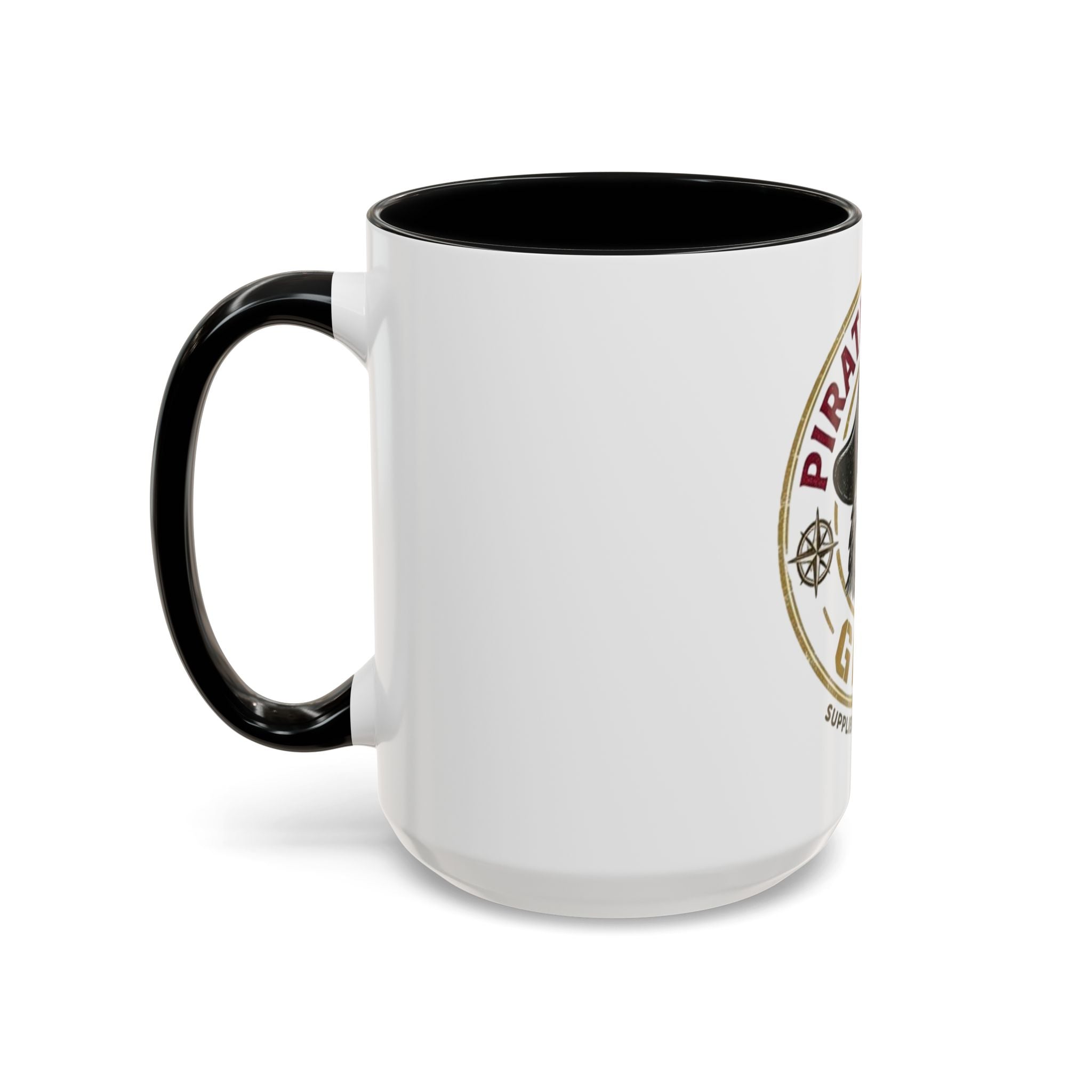 Pirate Parrot Gear Coffee Mug — 'Suppliers of Adventure' Accent Mug