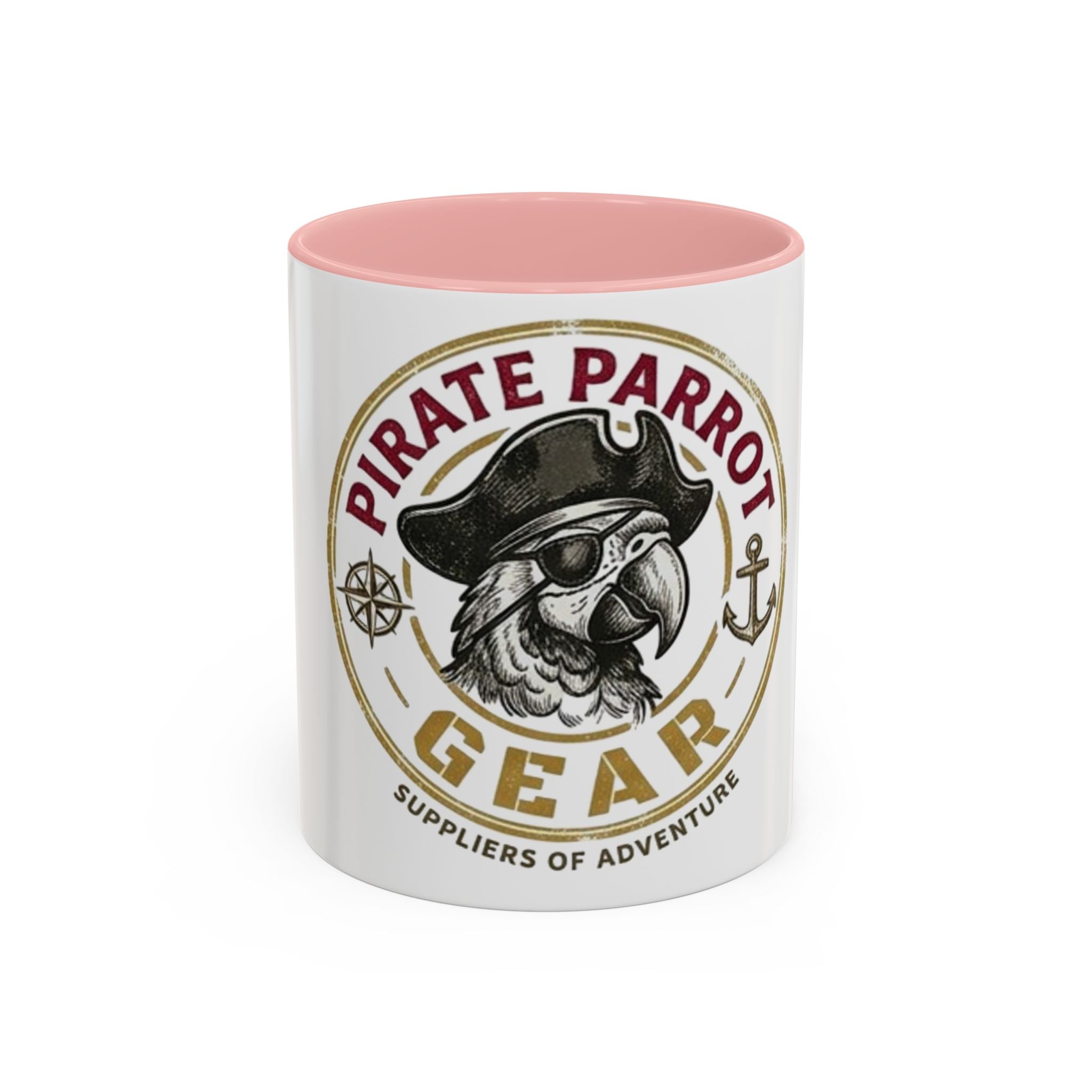 Pirate Parrot Gear Coffee Mug — 'Suppliers of Adventure' Accent Mug