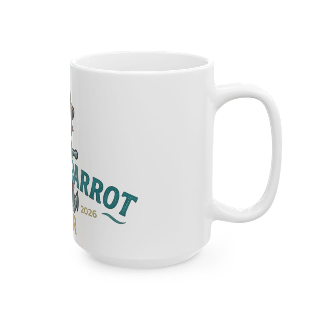 Pirate Parrot Gear Ceramic Mug – Tropical Pirate Logo Coffee Cup (11oz/15oz)