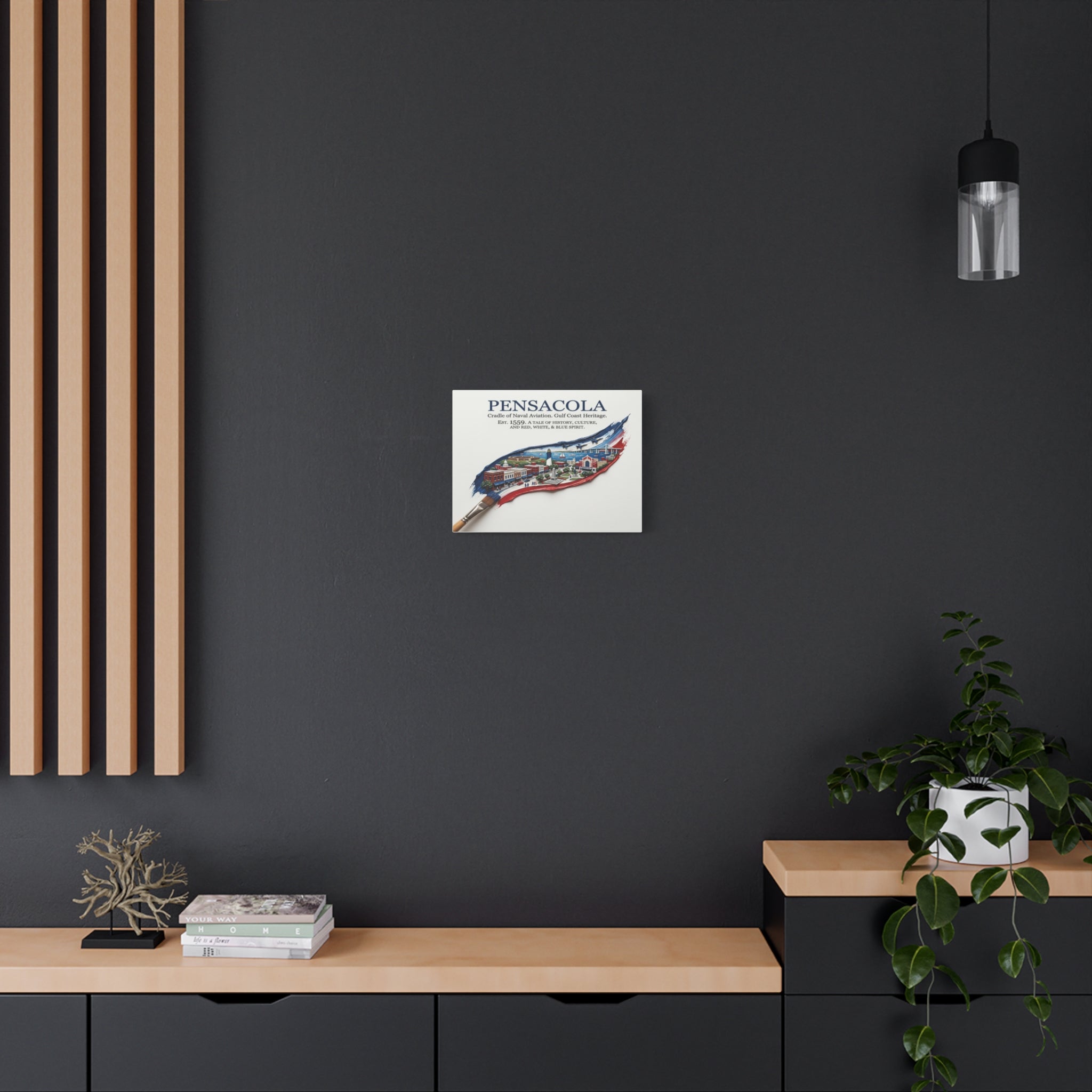 Pensacola Matte Canvas Wall Art — 'Cradle of Naval Aviation' Cityscape Print
