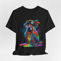 Neon Pirate Parrot Tee — Colorful Skull & 'Parrot Crew' Graphic T-Shirt